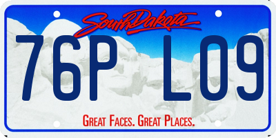 SD license plate 76PL09