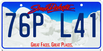 SD license plate 76PL41
