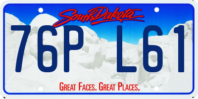SD license plate 76PL61