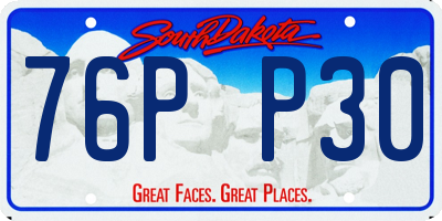 SD license plate 76PP30