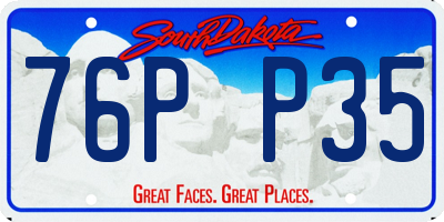 SD license plate 76PP35