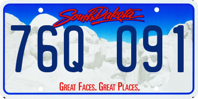 SD license plate 76QO91