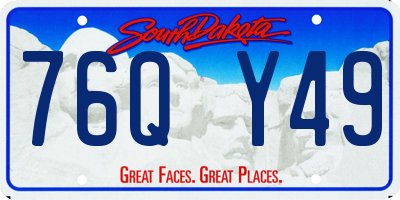 SD license plate 76QY49