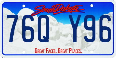 SD license plate 76QY96