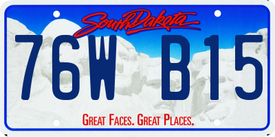 SD license plate 76WB15