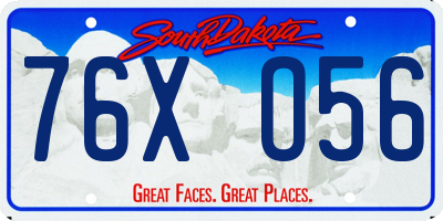 SD license plate 76XO56