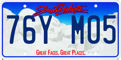 SD license plate 76YM05