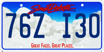 SD license plate 76ZI30
