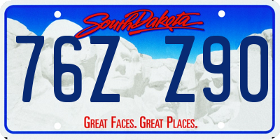 SD license plate 76ZZ90