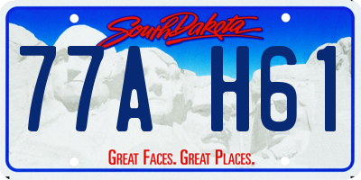 SD license plate 77AH61