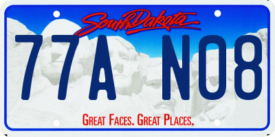 SD license plate 77AN08