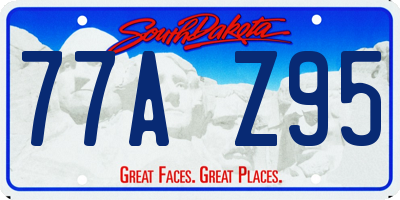 SD license plate 77AZ95