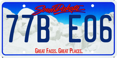 SD license plate 77BE06