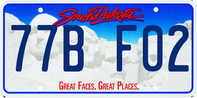 SD license plate 77BF02