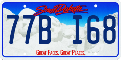 SD license plate 77BI68