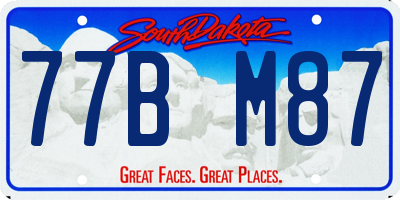 SD license plate 77BM87