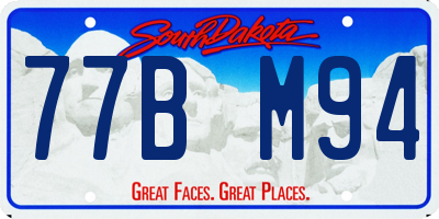 SD license plate 77BM94