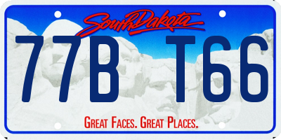 SD license plate 77BT66