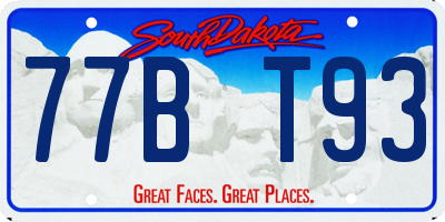 SD license plate 77BT93
