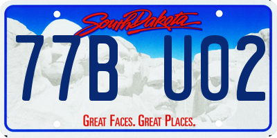 SD license plate 77BU02