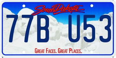 SD license plate 77BU53