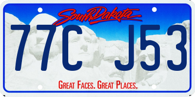 SD license plate 77CJ53