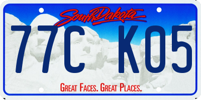 SD license plate 77CK05