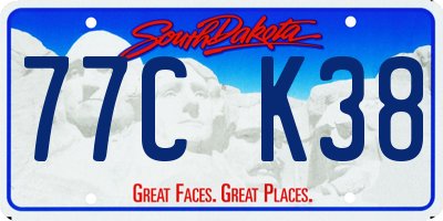 SD license plate 77CK38