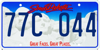 SD license plate 77CO44