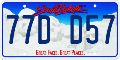 SD license plate 77DD57