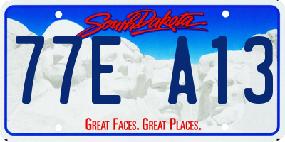 SD license plate 77EA13