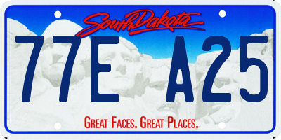 SD license plate 77EA25