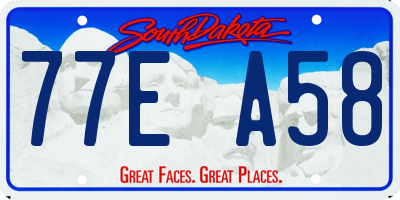 SD license plate 77EA58