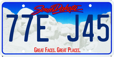 SD license plate 77EJ45
