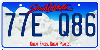 SD license plate 77EQ86