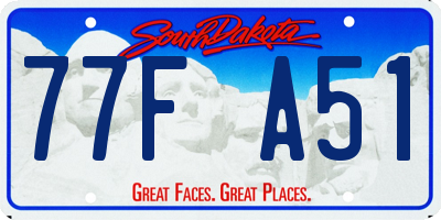 SD license plate 77FA51