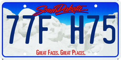 SD license plate 77FH75