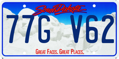 SD license plate 77GV62