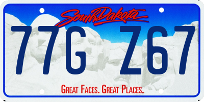 SD license plate 77GZ67