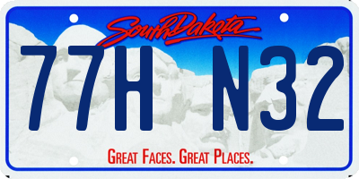 SD license plate 77HN32
