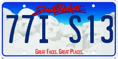 SD license plate 77IS13