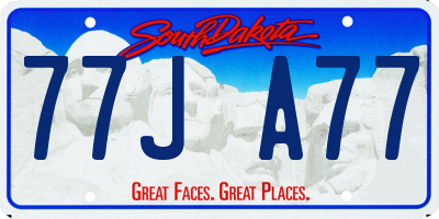 SD license plate 77JA77