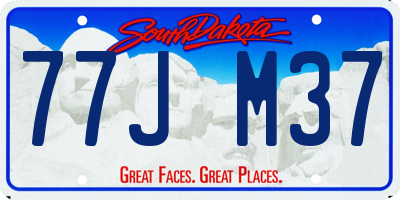 SD license plate 77JM37