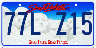 SD license plate 77LZ15