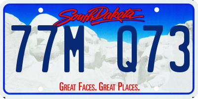 SD license plate 77MQ73