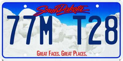 SD license plate 77MT28
