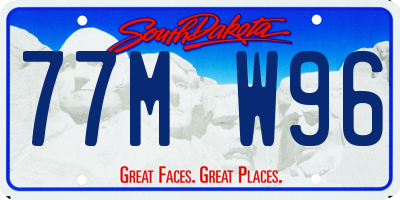 SD license plate 77MW96