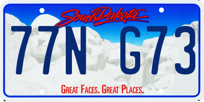 SD license plate 77NG73