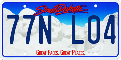 SD license plate 77NL04