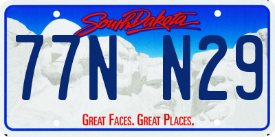 SD license plate 77NN29